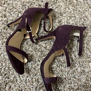 Plum Suede Heels